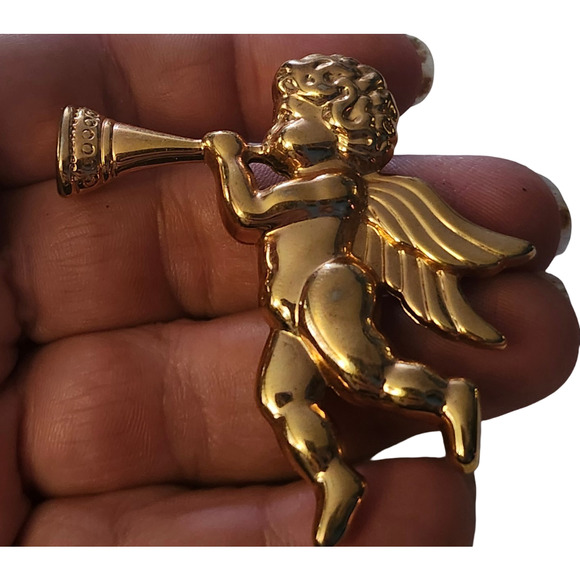 1928 Collection Vatican Library Cherub Pin Brooch - Picture 2 of 3